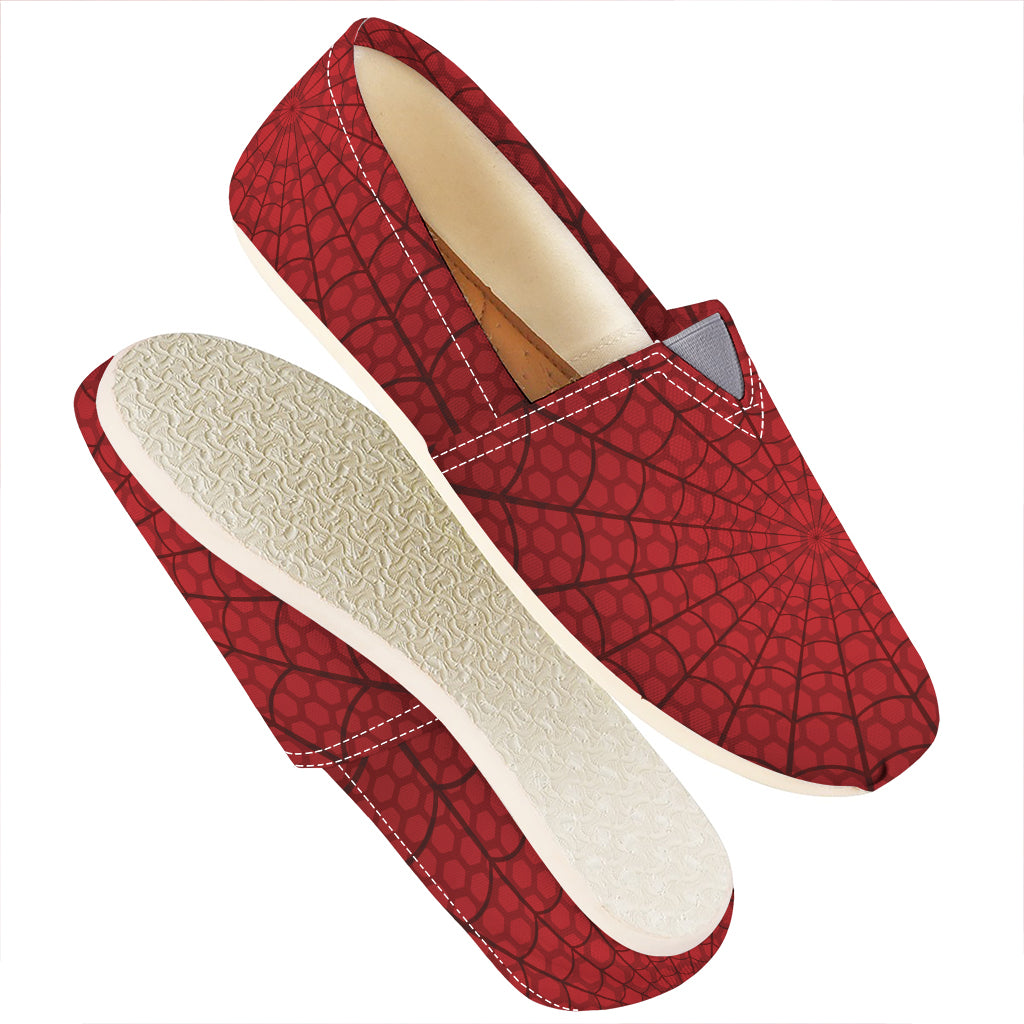 Red Spider Web Print Casual Shoes