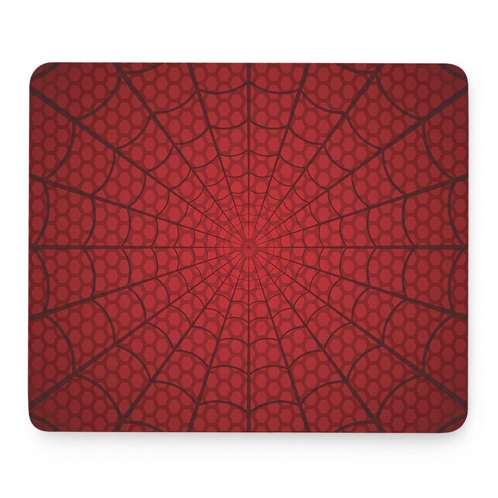 Red Spider Web Print Mouse Pad