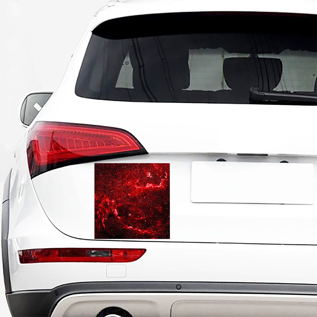 Red Stardust Universe Galaxy Space Print Car Sticker