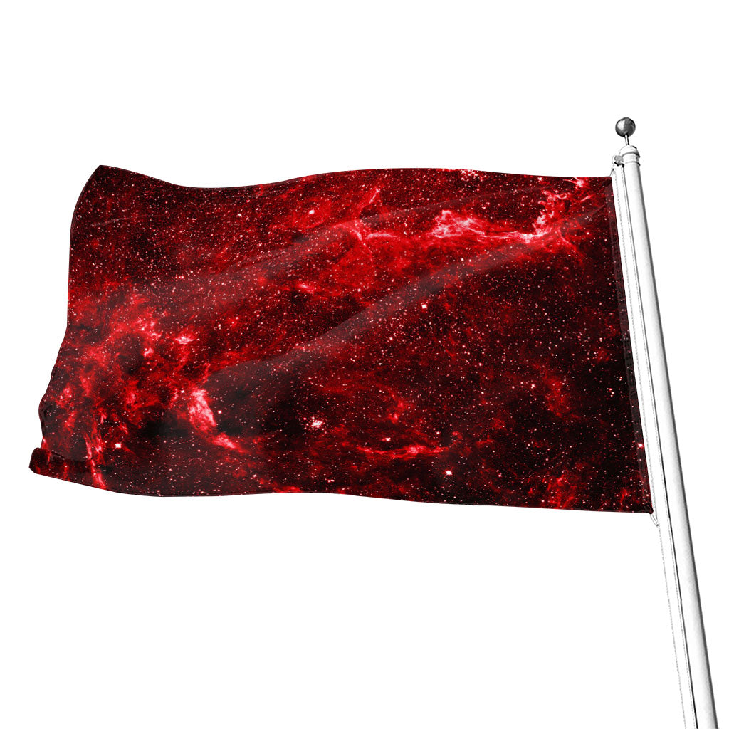 Red Stardust Universe Galaxy Space Print Flag