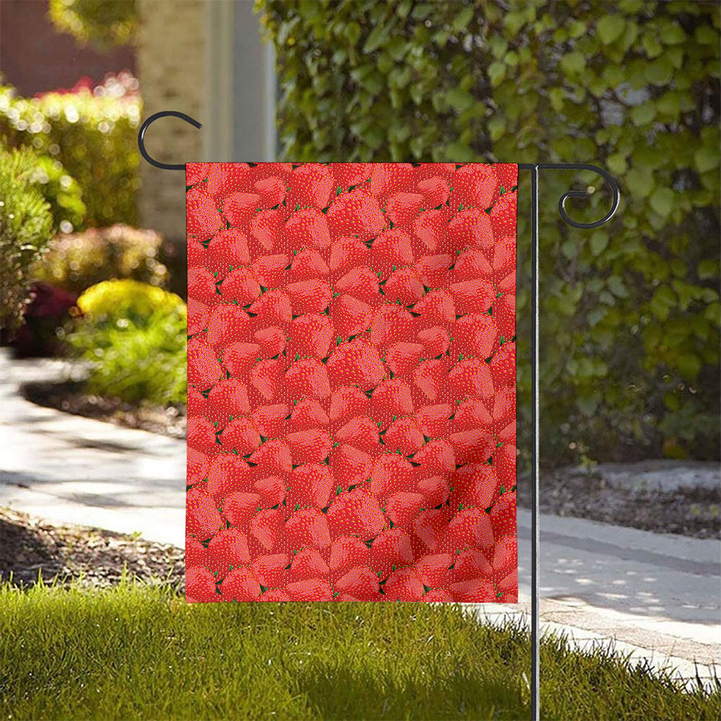 Red Strawberry Pattern Print House Flag