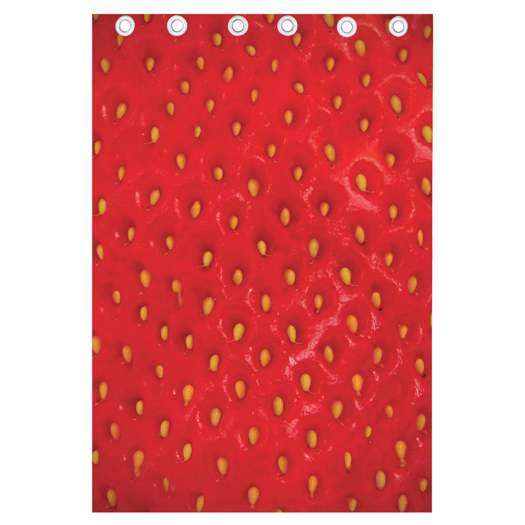 Red Strawberry Print Curtain