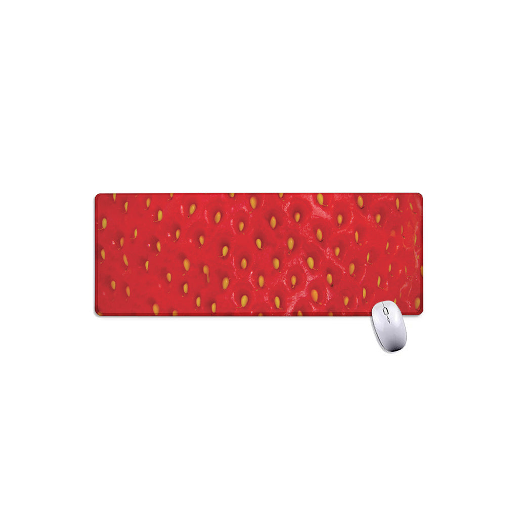 Red Strawberry Print Extended Mouse Pad