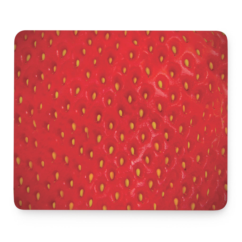 Red Strawberry Print Mouse Pad