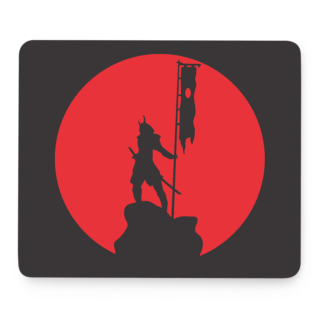 Red Sun Samurai Print Mouse Pad