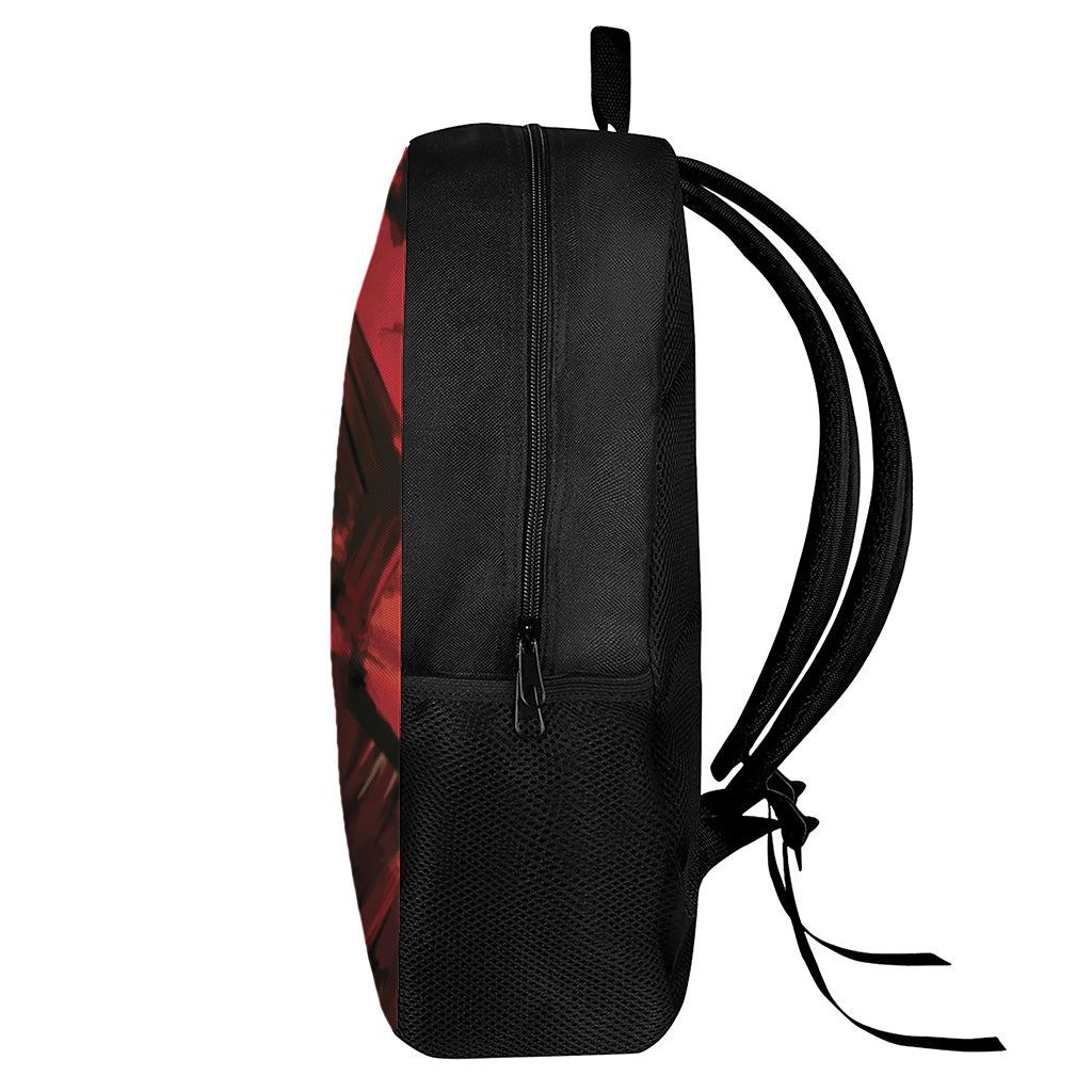 Red Sunset Samurai Print 17 Inch Backpack