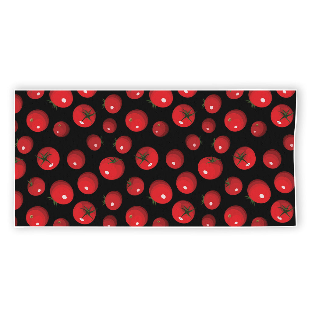 Red Tomato Pattern Print Beach Towel