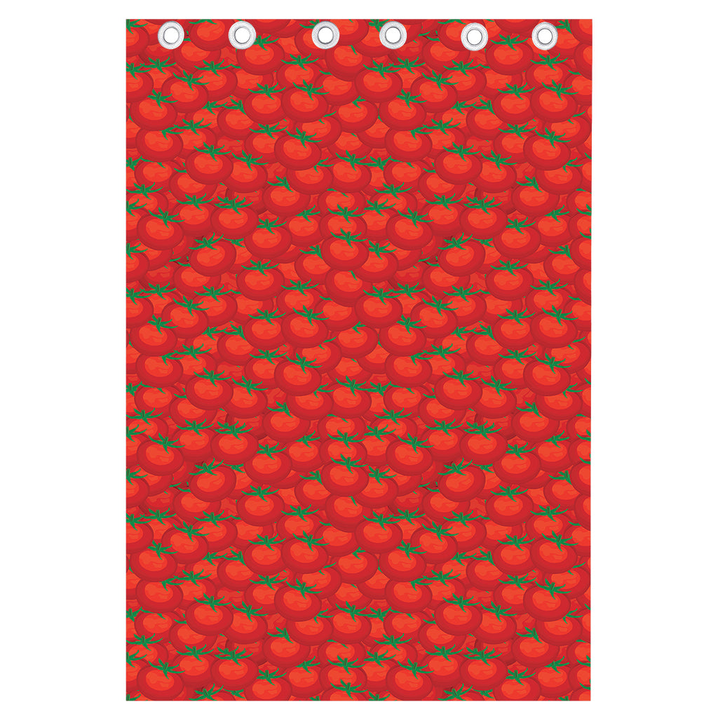 Red Tomatoes Pattern Print Curtain