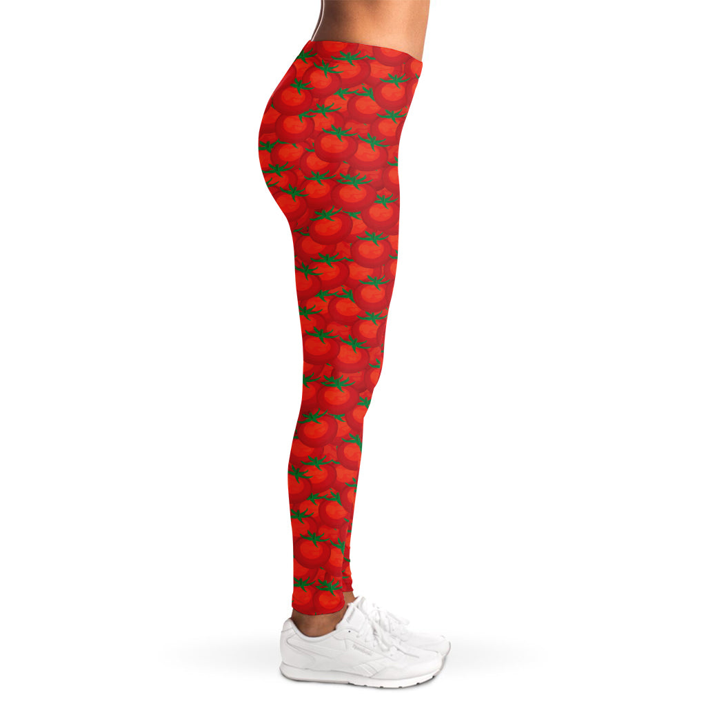 Red Tomatoes Pattern Print Women's Leggings