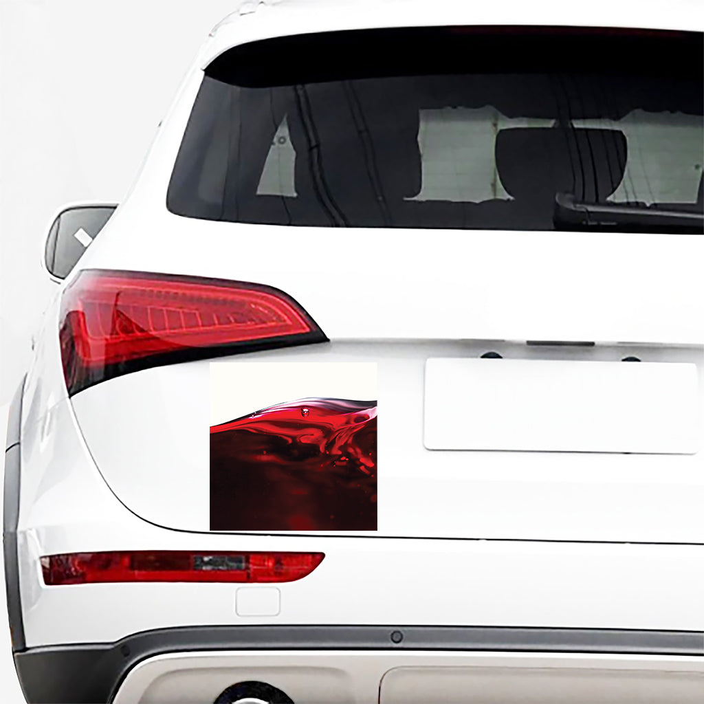 Red Wine Print Car Sticker