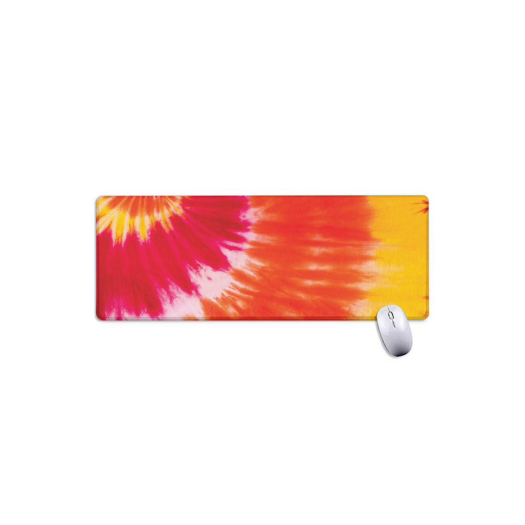 Red Yellow And Orange Tie Dye Print Extended Mouse Pad