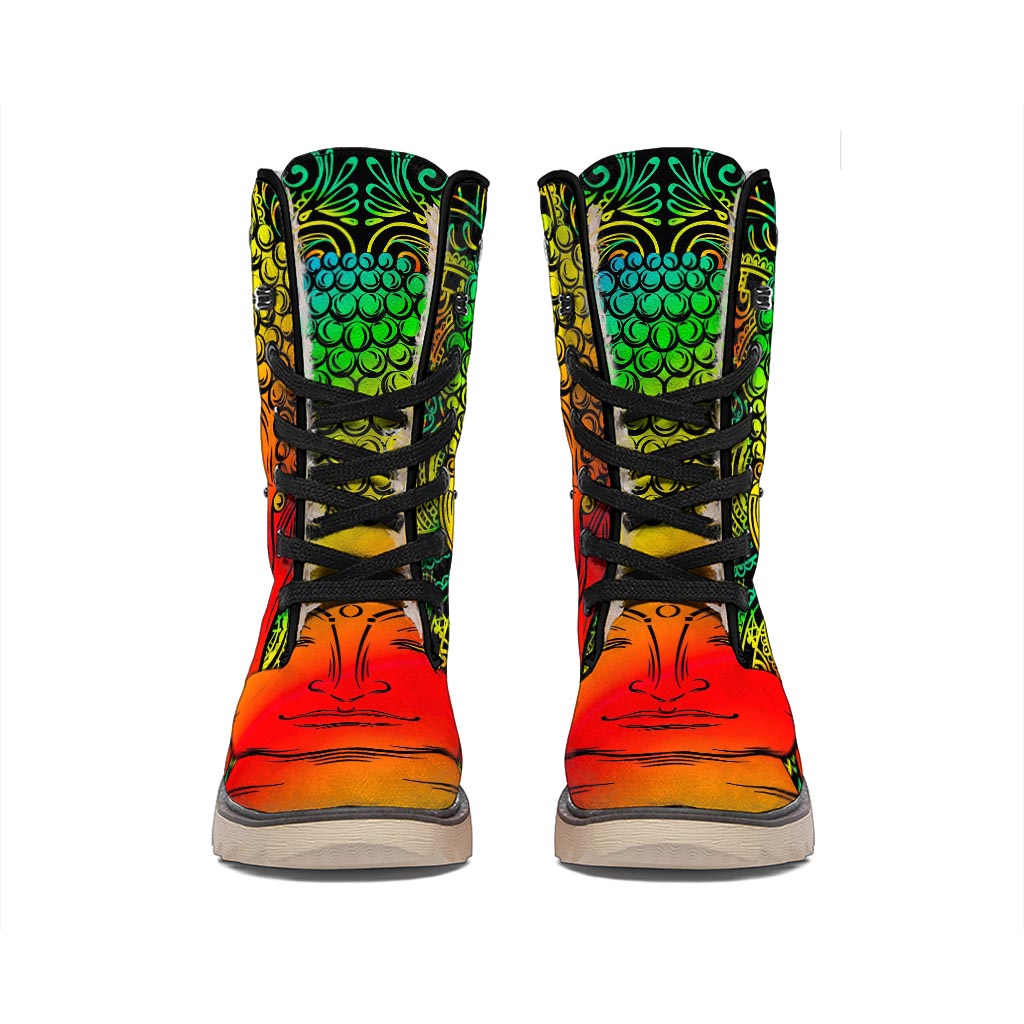 Reggae Buddha Print Winter Boots