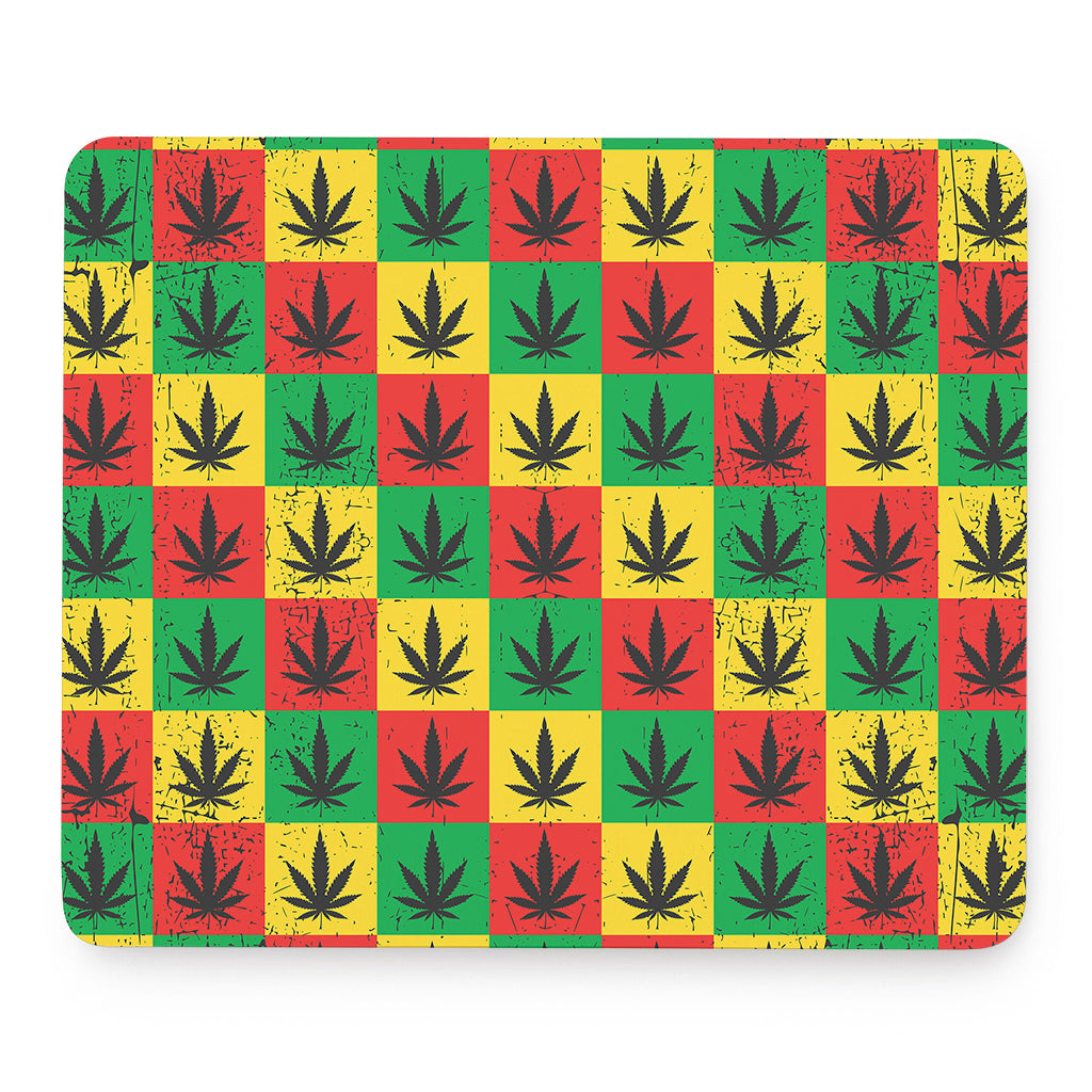 Reggae Marijuana Leaf Pattern Print Mouse Pad