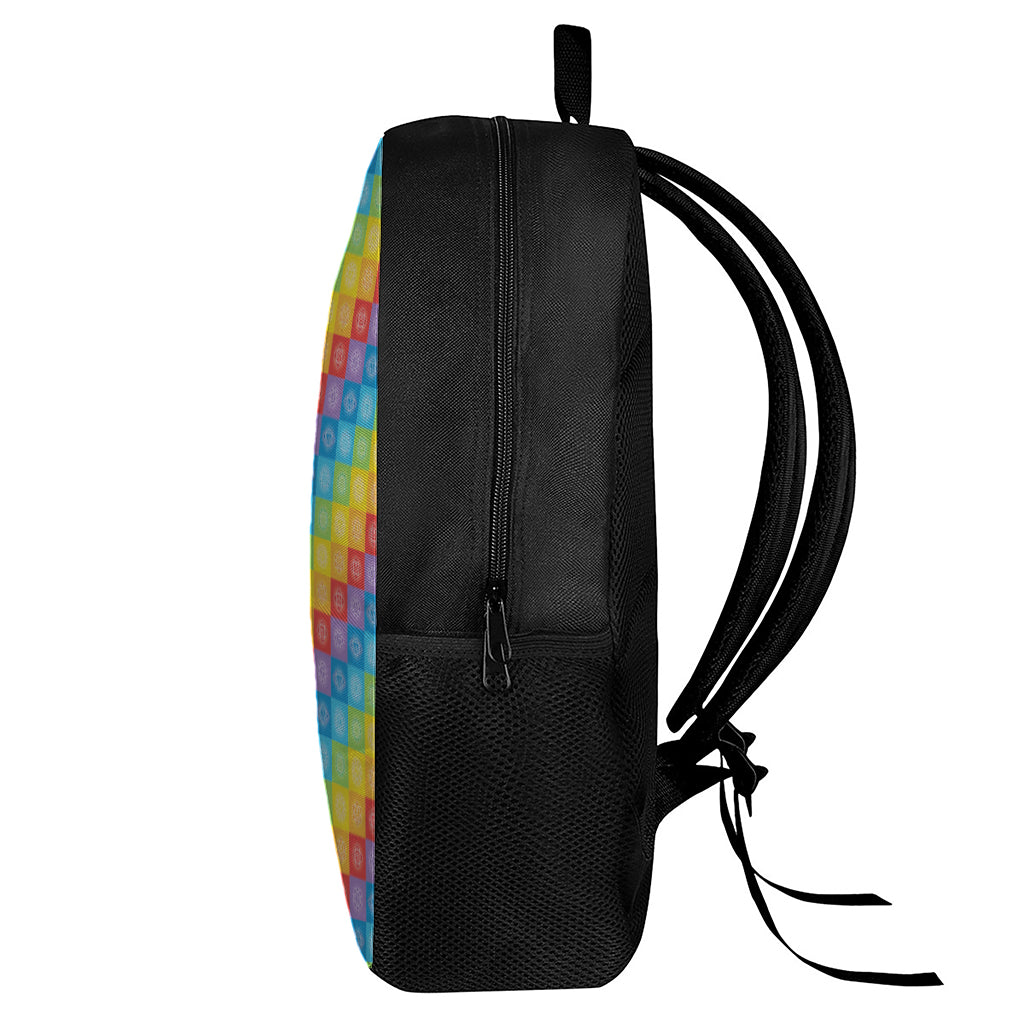Reiki And The 7 Chakras Pattern Print 17 Inch Backpack