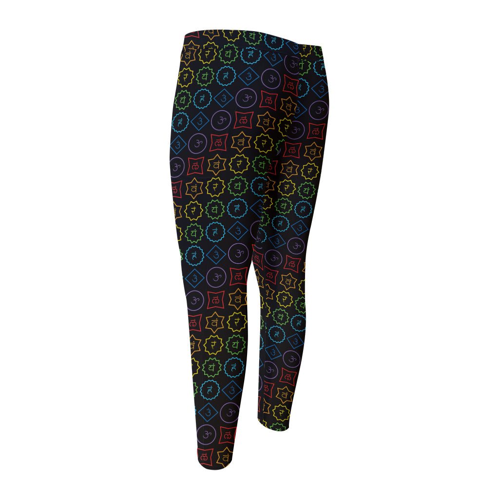 Reiki And The Seven Chakras Print Men's Compression Pants