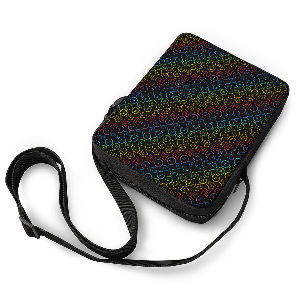Reiki And The Seven Chakras Print Rectangular Crossbody Bag