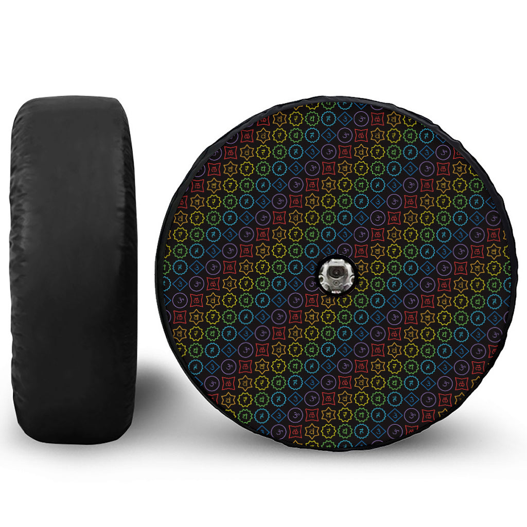 Reiki And The Seven Chakras Print Tire Cover With Camera Hole