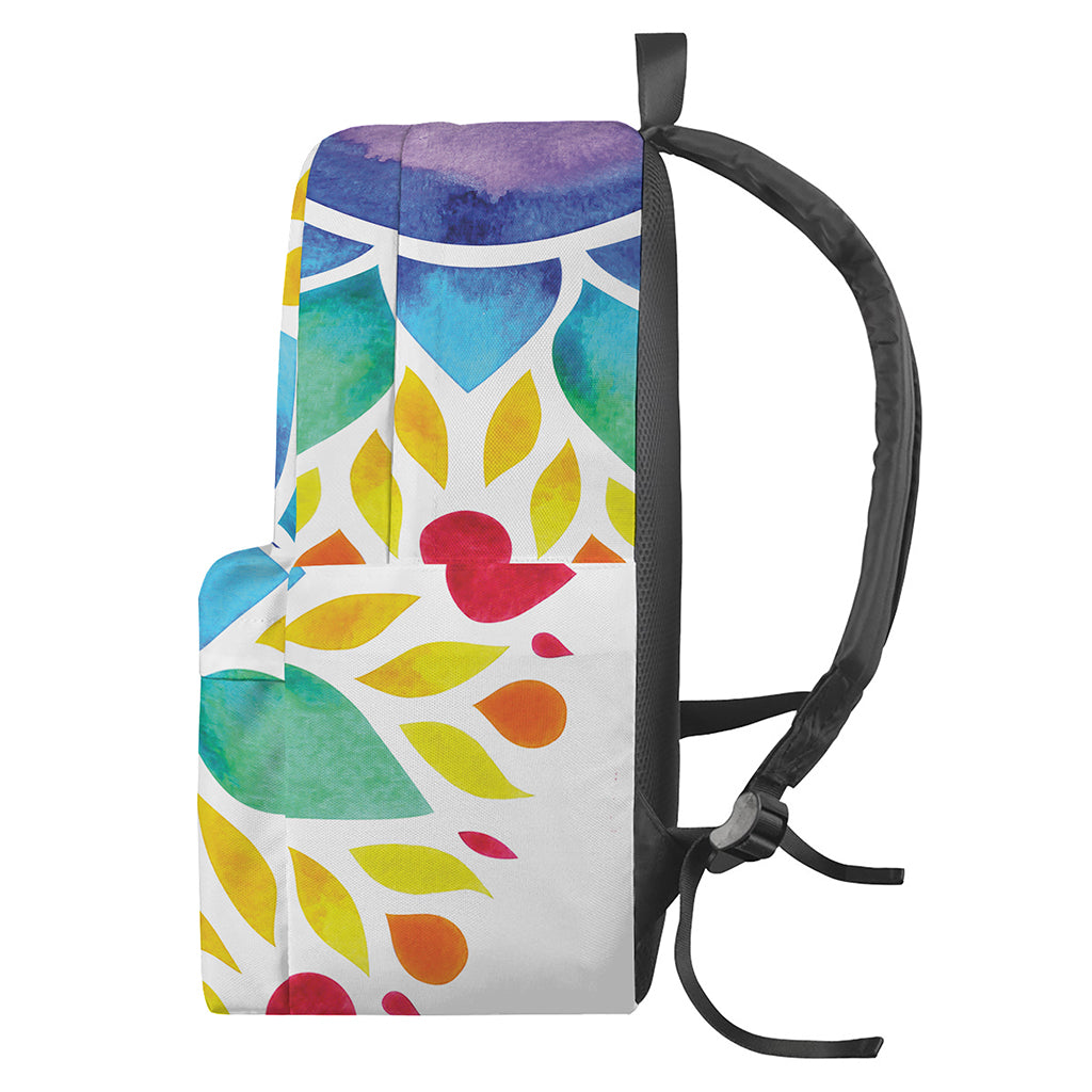 Reiki Chakra Flower Print Backpack