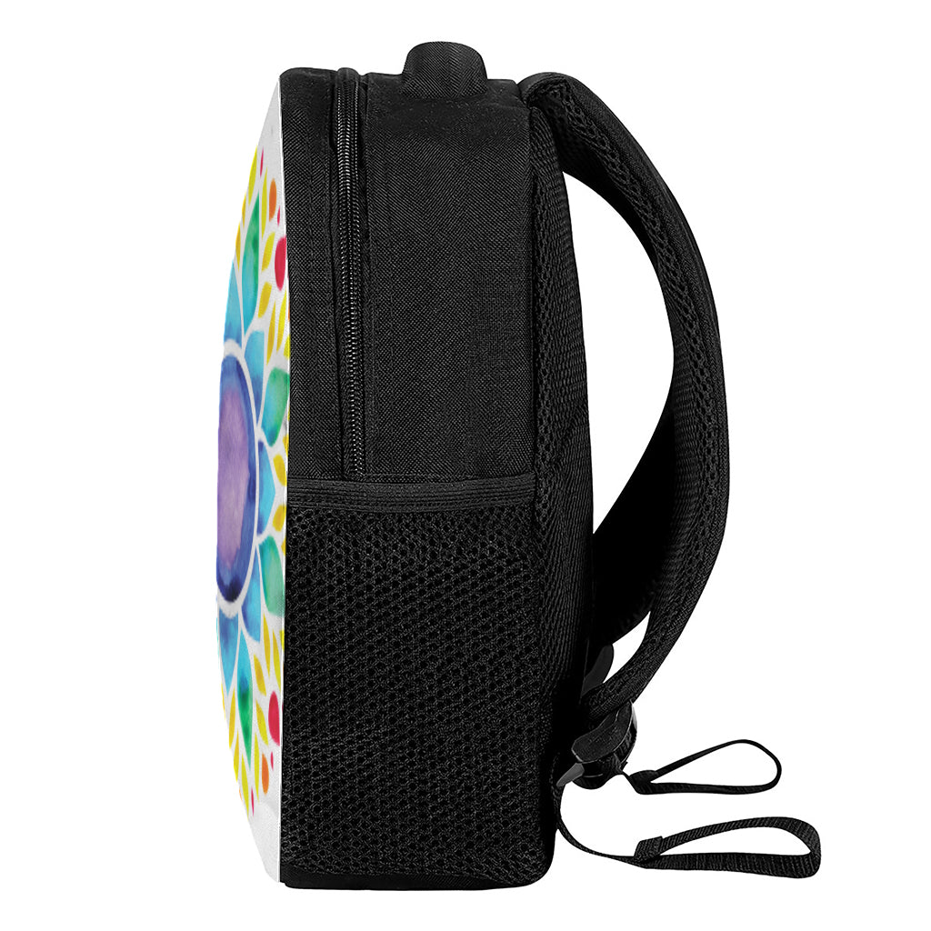 Reiki Chakra Flower Print Casual Backpack