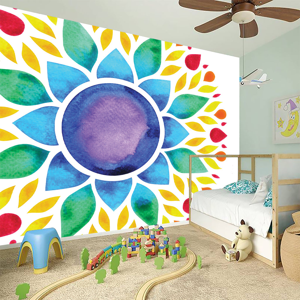 Reiki Chakra Flower Print Wall Sticker