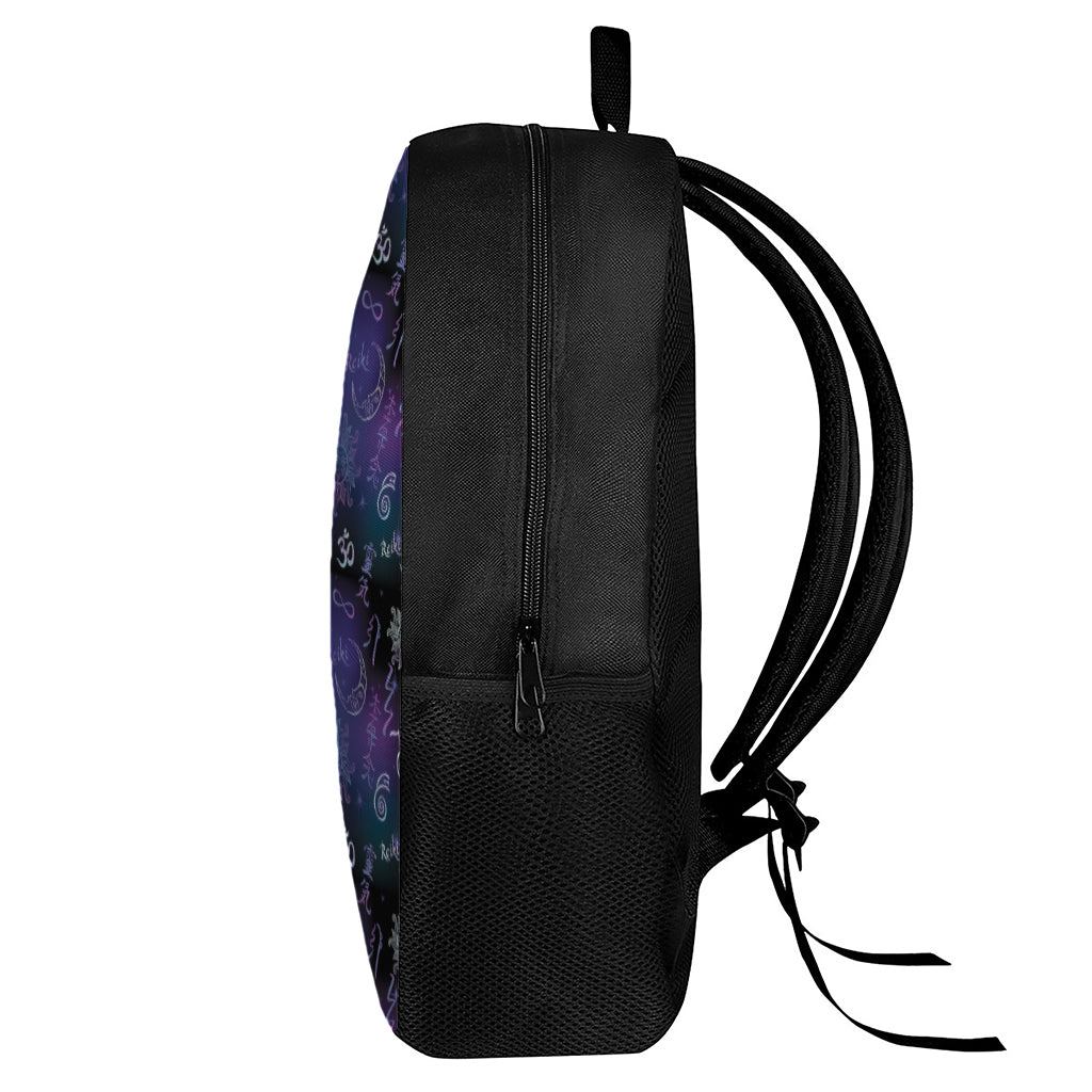 Reiki Energy Pattern Print 17 Inch Backpack