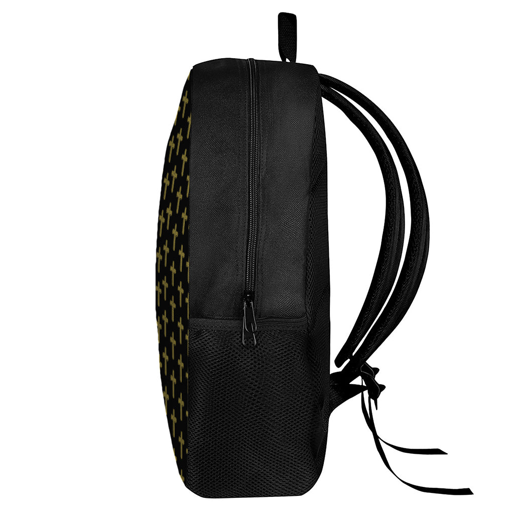 Religious Cross Pattern Print 17 Inch Backpack