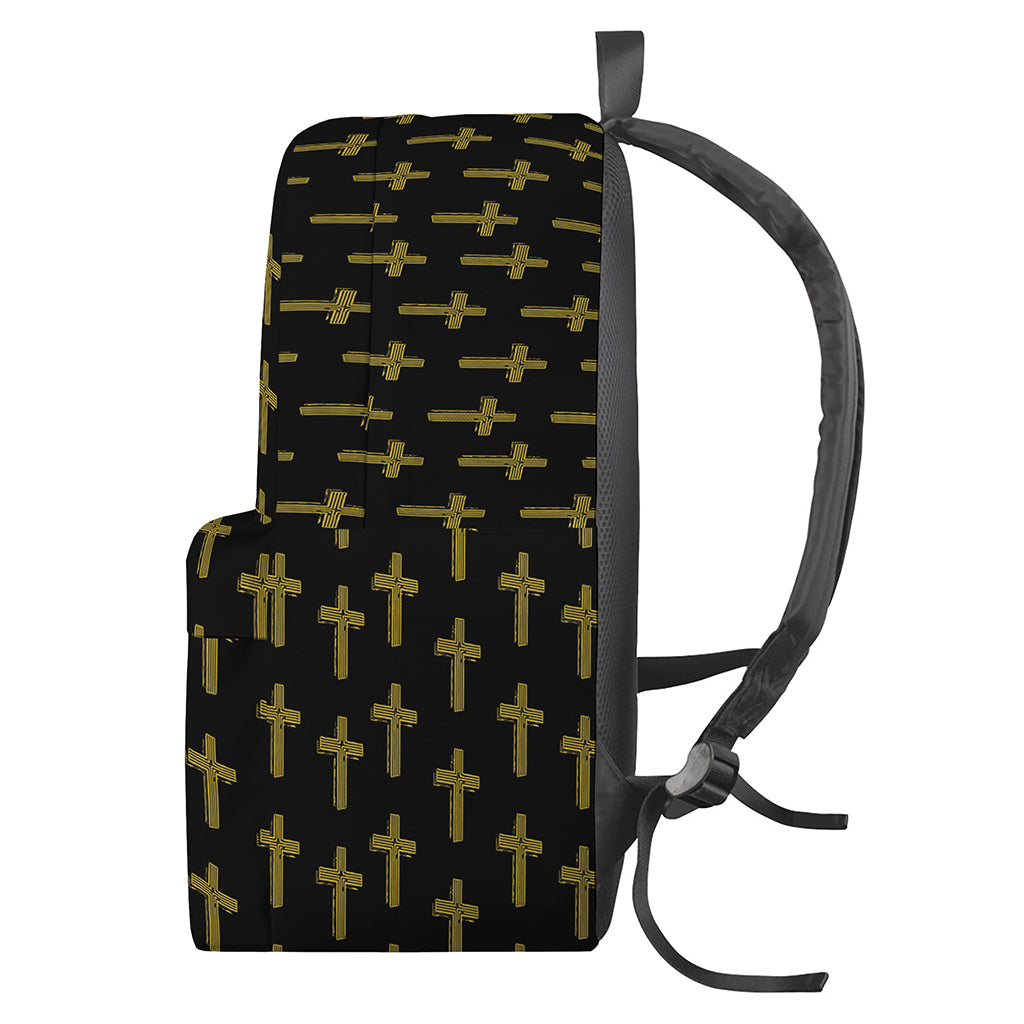 Religious Cross Pattern Print Backpack