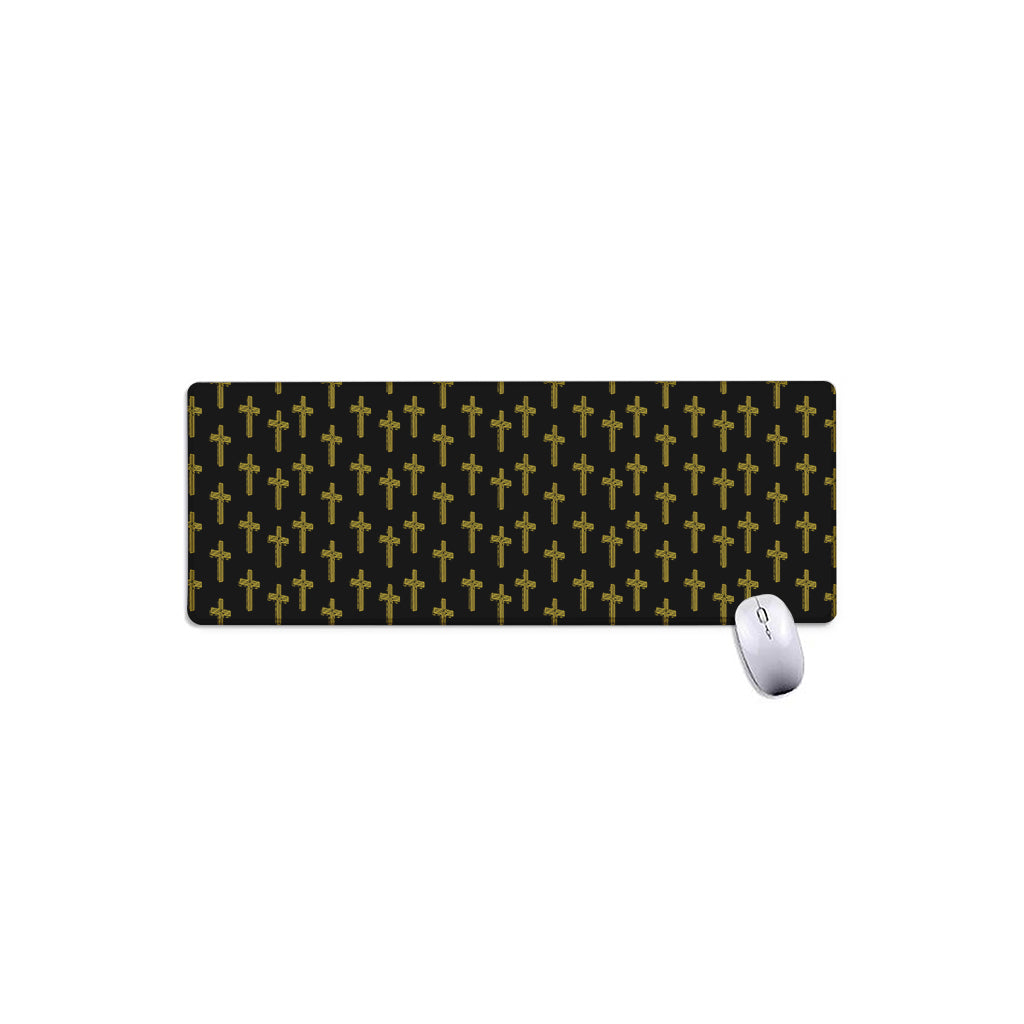Religious Cross Pattern Print Extended Mouse Pad