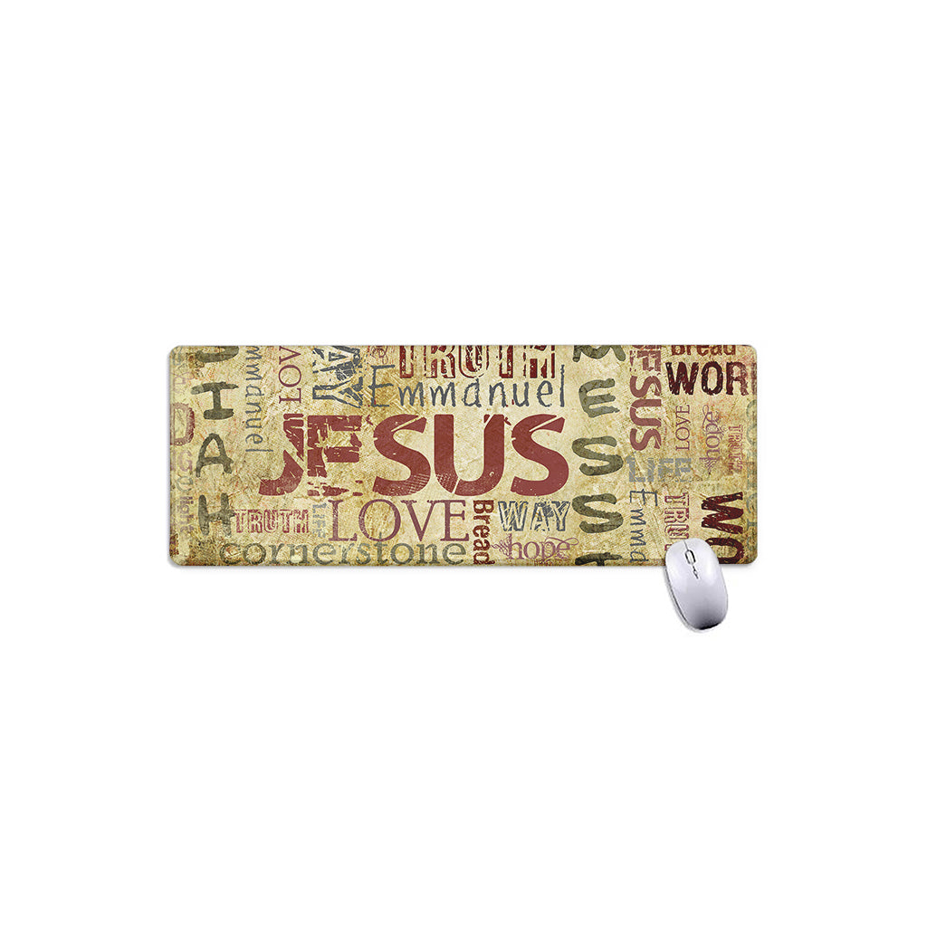Religious Word Of God Print Extended Mouse Pad