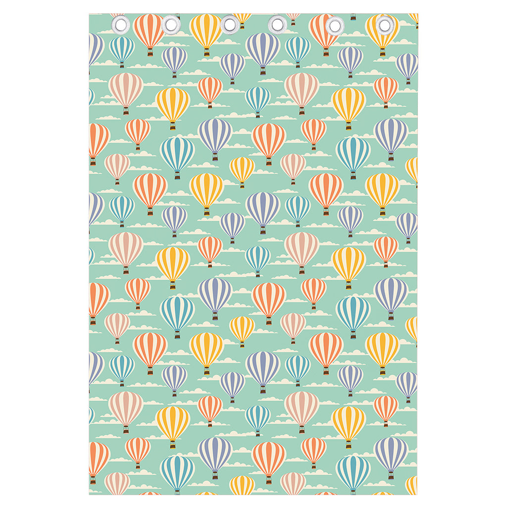 Retro Air Balloon Pattern Print Curtain