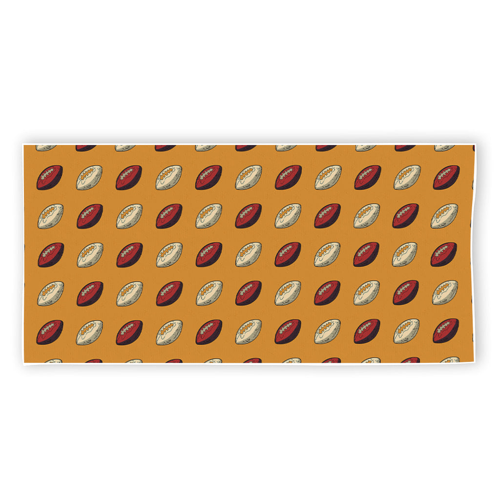 Retro American Football Ball Print Beach Towel