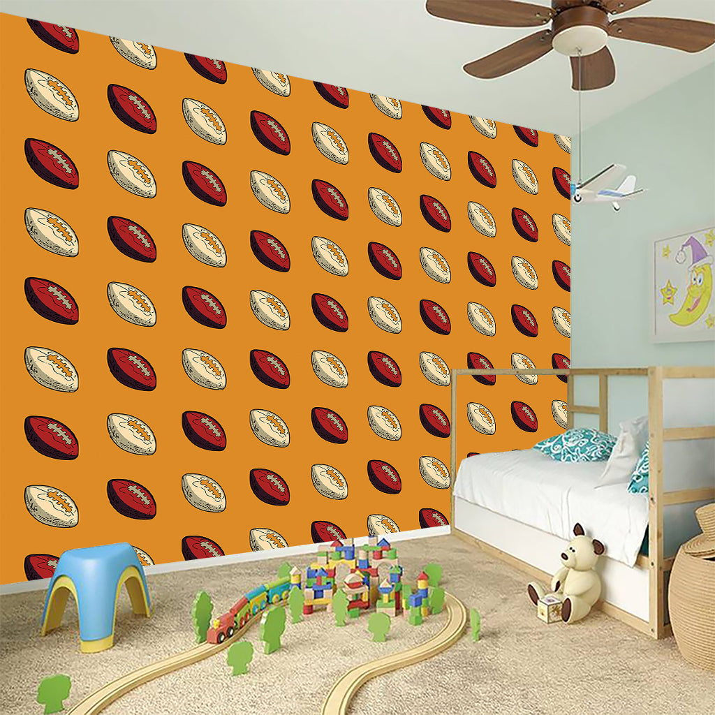 Retro American Football Ball Print Wall Sticker
