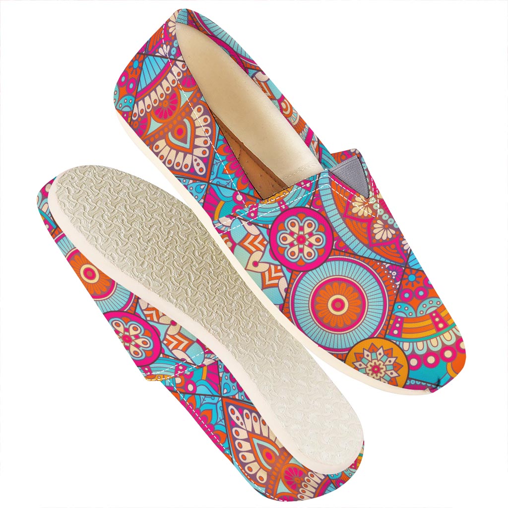 Retro Bohemian Mandala Pattern Print Casual Shoes