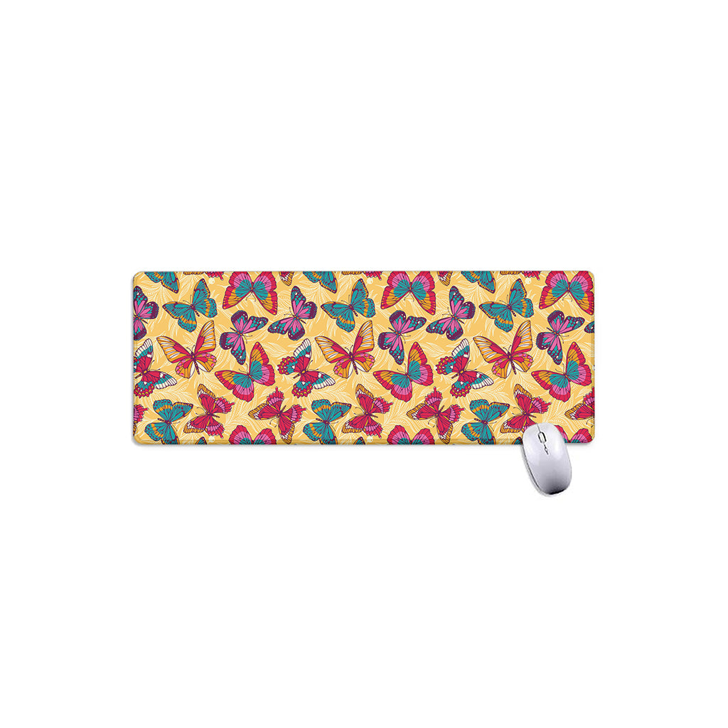 Retro Colorful Butterfly Pattern Print Extended Mouse Pad