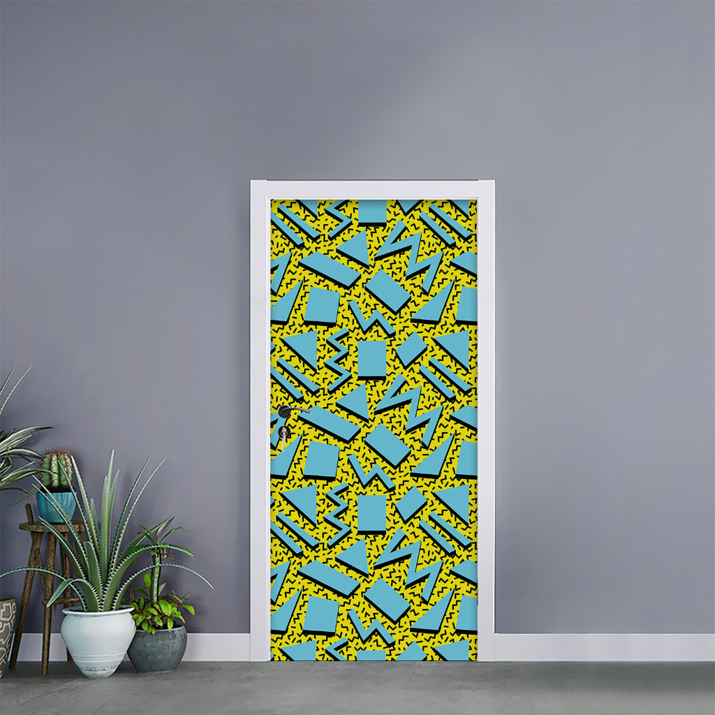 Retro Funky Pattern Print Door Sticker