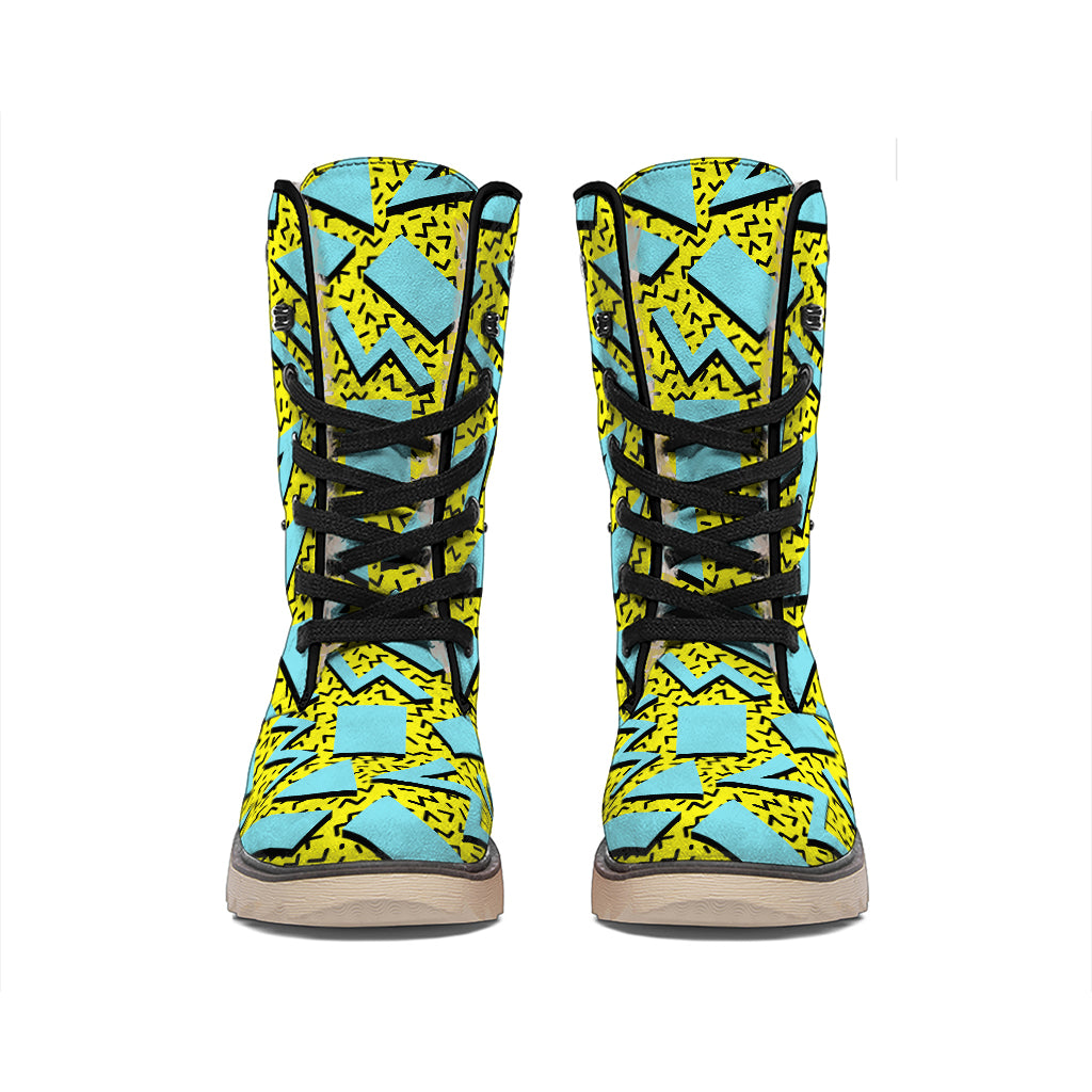 Retro Funky Pattern Print Winter Boots
