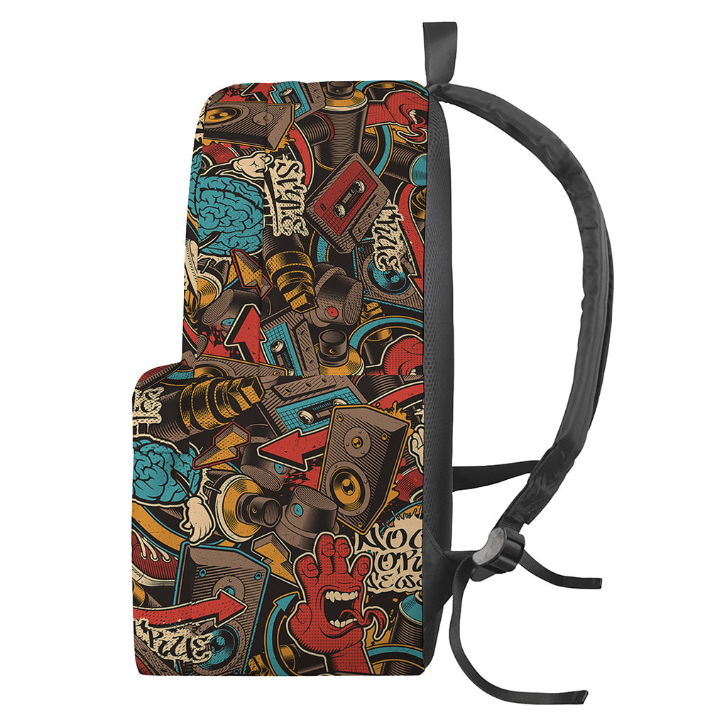 Retro Graffiti Pattern Print Backpack