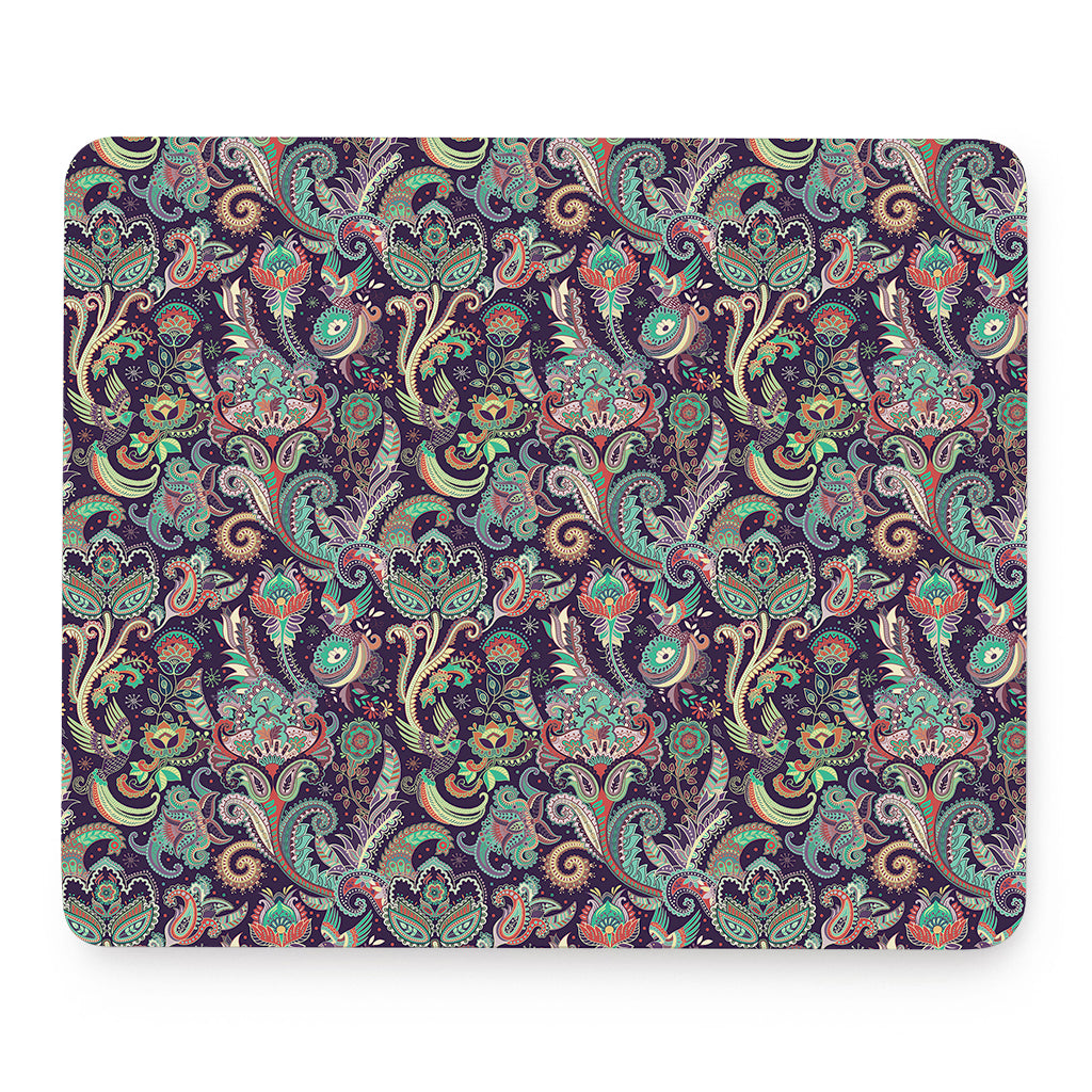 Retro Indian Paisley Pattern Print Mouse Pad