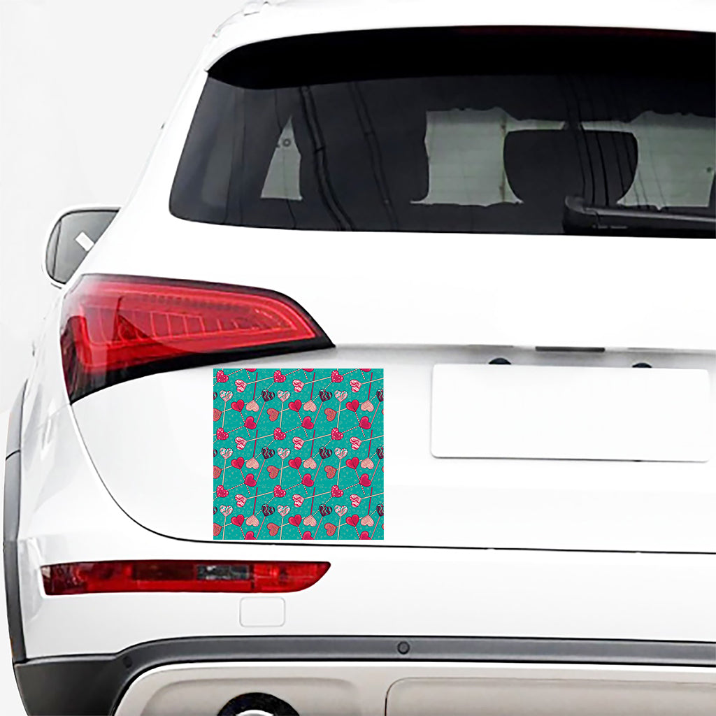 Retro Lollipop Pattern Print Car Sticker