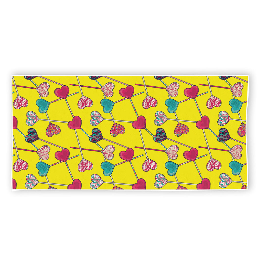Retro Lollipop Print Beach Towel