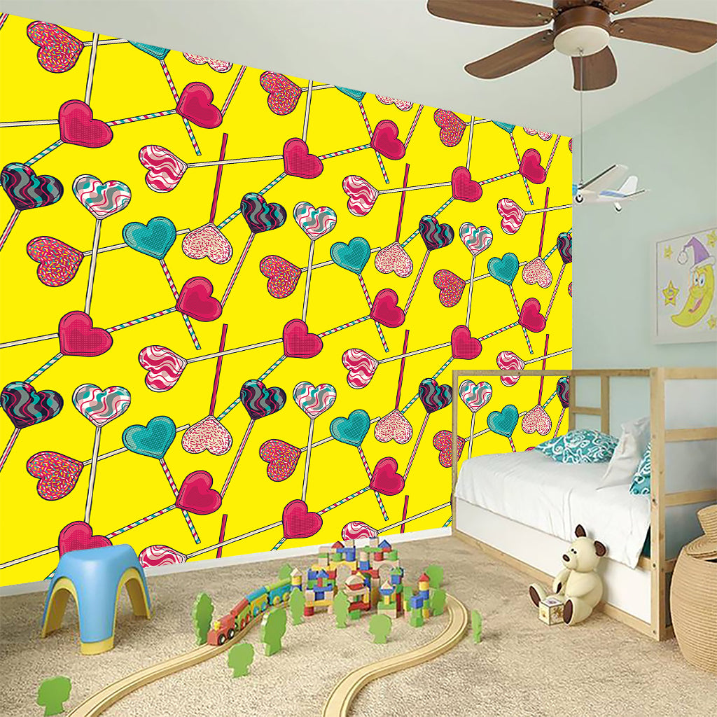 Retro Lollipop Print Wall Sticker