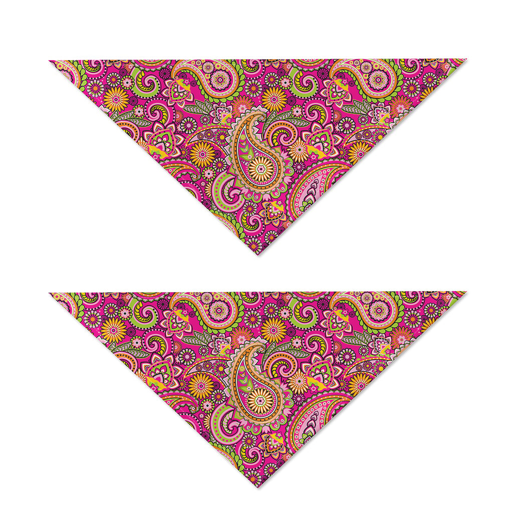 Retro Paisley Pattern Print Dog Bandana