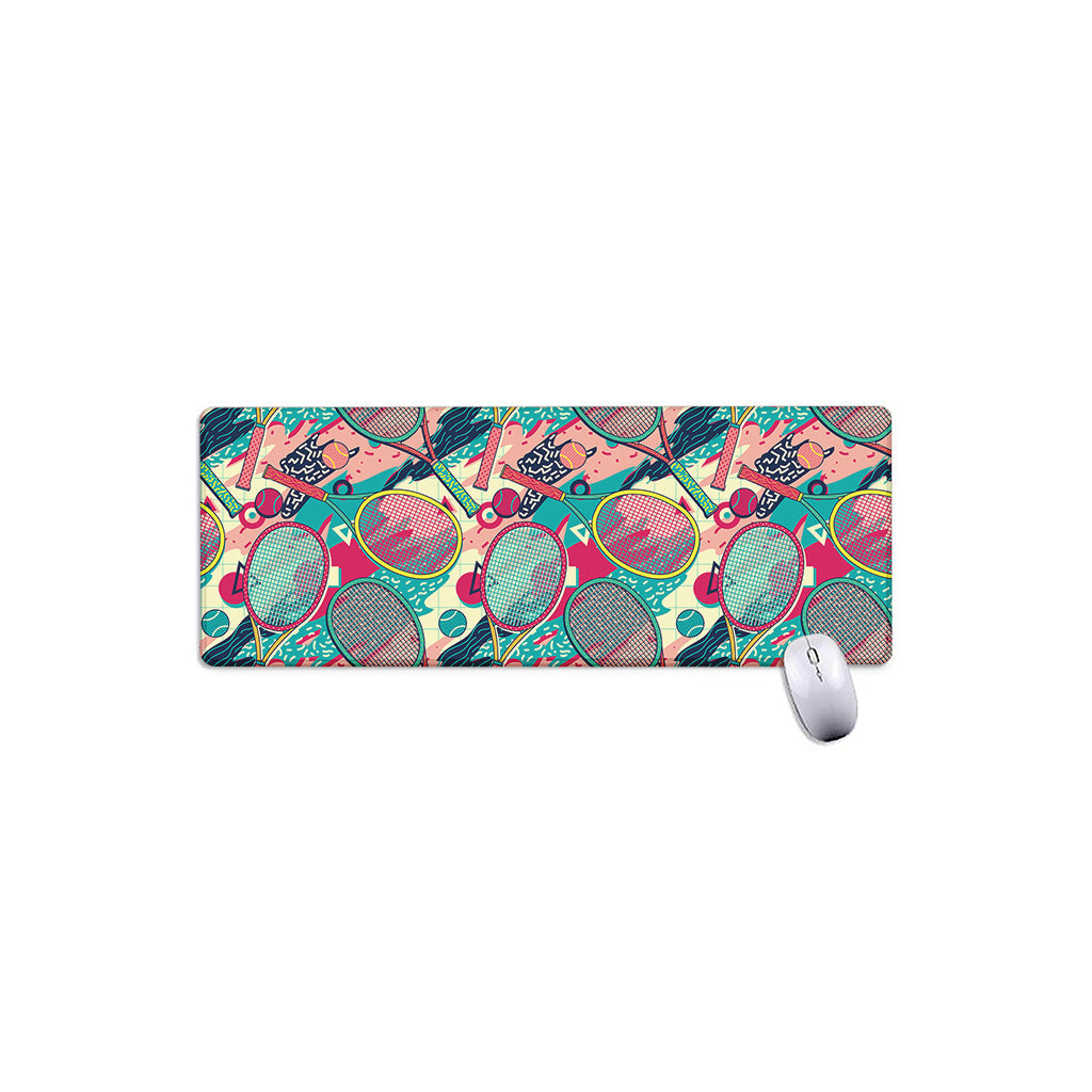 Retro Tennis Pattern Print Extended Mouse Pad
