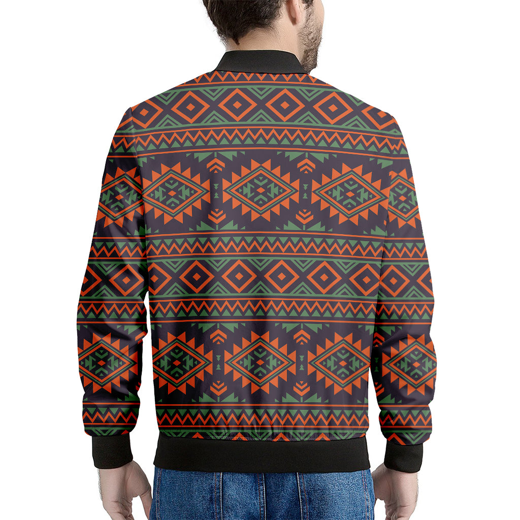 Retro Tribal Navajo Pattern Print Men's Bomber Jacket