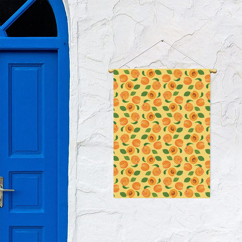 Ripe Apricot Fruit Pattern Print Garden Flag
