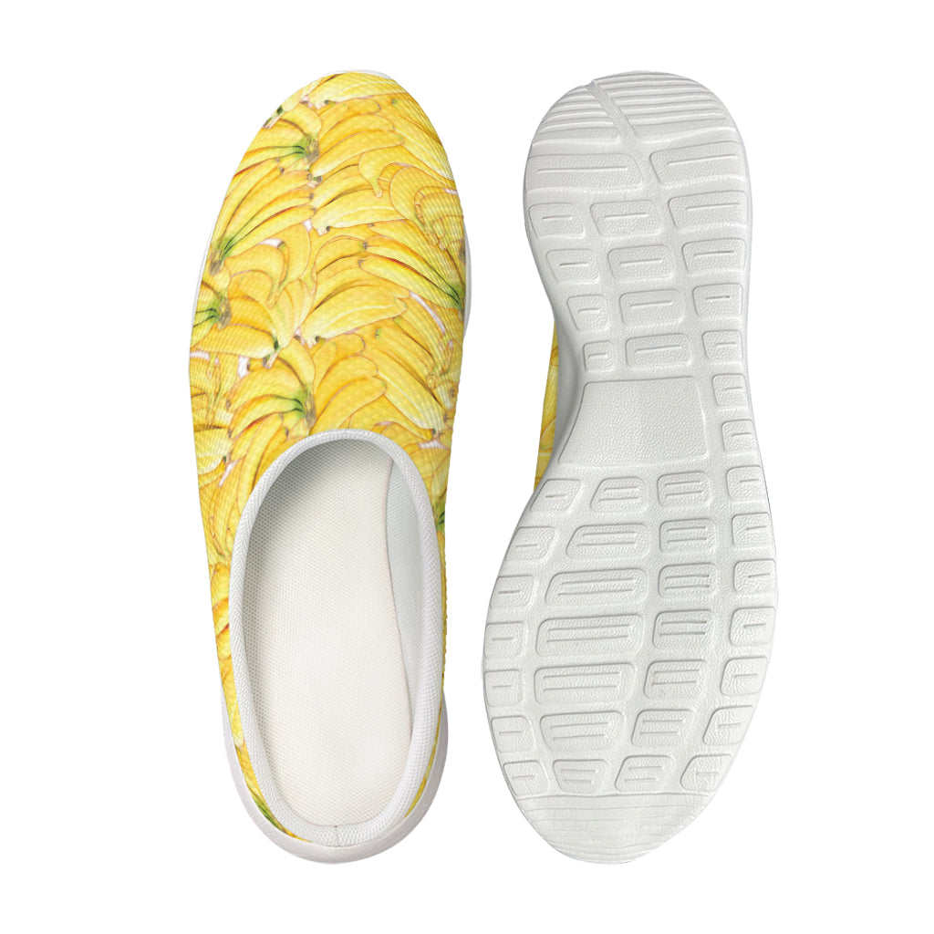 Ripe Banana Pattern Print Mesh Casual Shoes