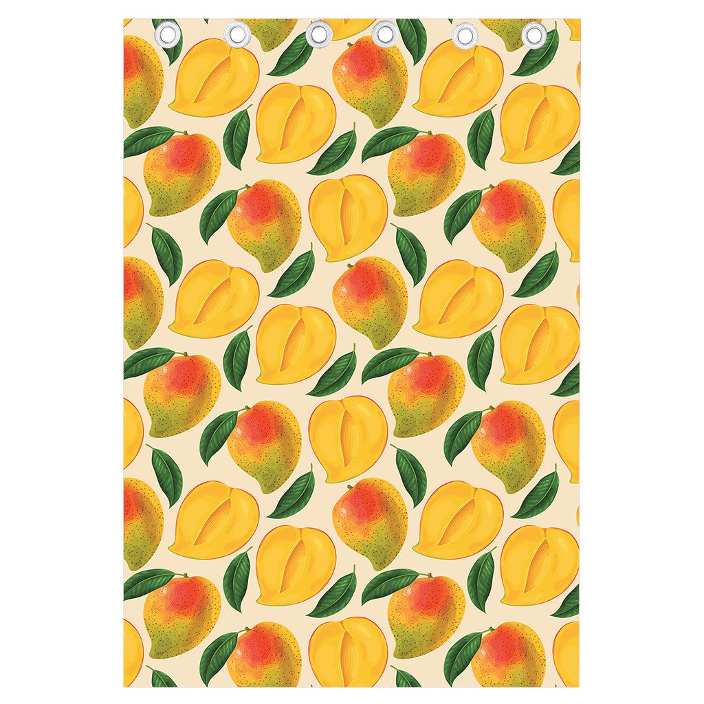 Ripe Mango Fruit Pattern Print Curtain