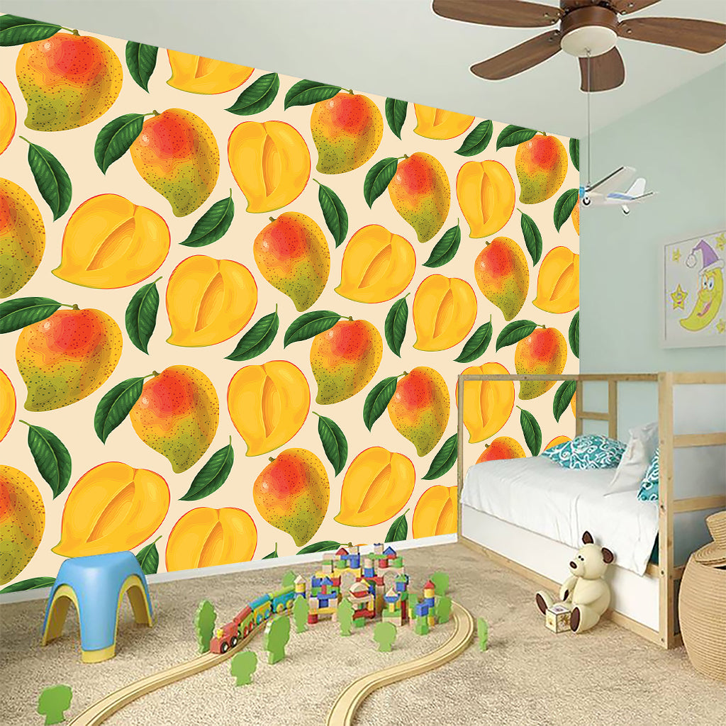 Ripe Mango Fruit Pattern Print Wall Sticker