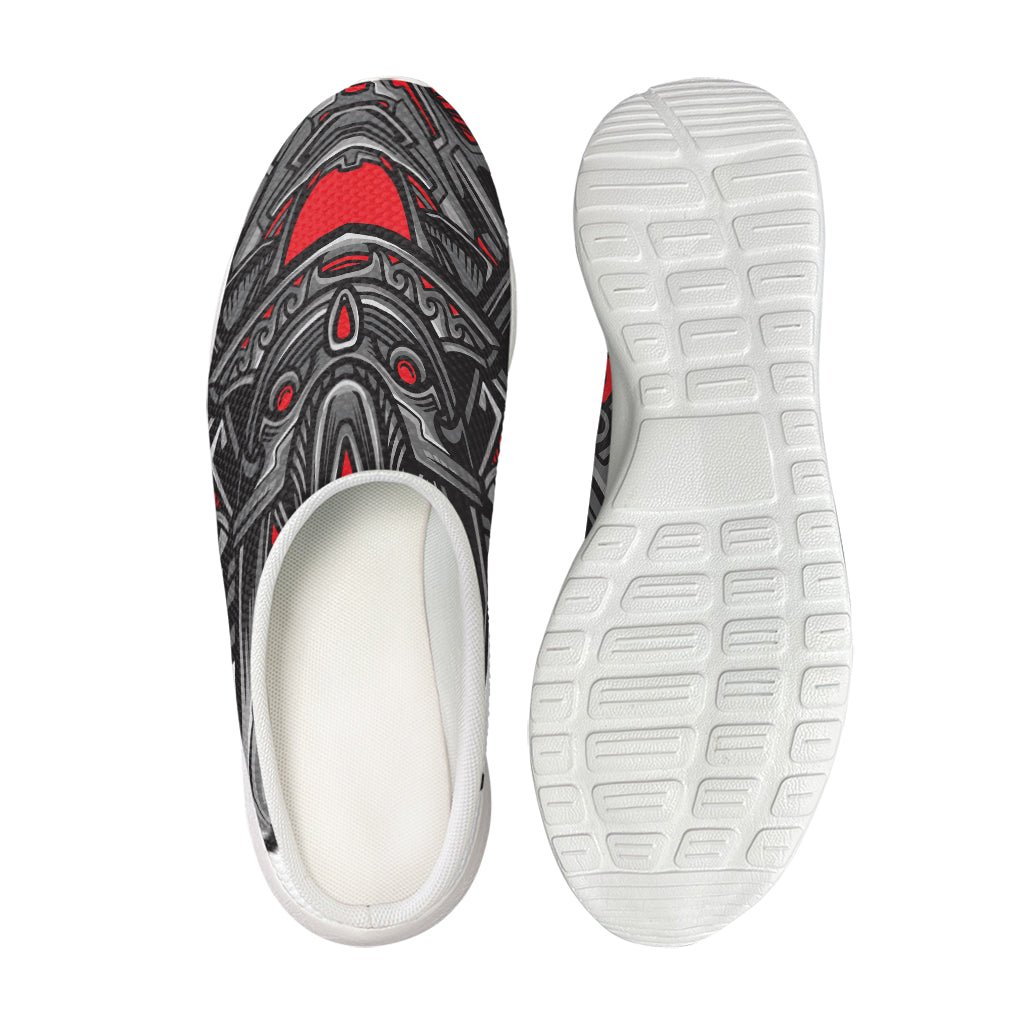 Robot Samurai Mask Print Mesh Casual Shoes