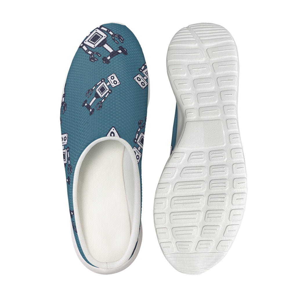 Robot Servant Pattern Print Mesh Casual Shoes